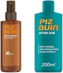 Piz Buin Tan & Protect Oil Spray and Tan Intensifying After Sun Lotion Bundle Set | SPF 30 | Enhances Natural Tanning