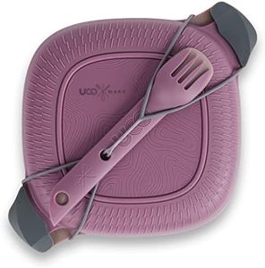 UCO Recycled ECO 5-Piece Camping and Outdoor Mess Kit with Bowl, Plate, Switch Spork Utensil Set