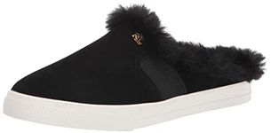 Lauren Ralph Lauren Jinny Faux Fur-Trim Mule, Black/Black, 7.5 UK