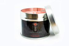 Clive's Candles, Limited Edition Fireside Scented Tin Candle, Exquisite Blend of Guaicwood, Amber, Birch Tar and Cedarwood, 40 Hours Burn Time