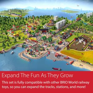 BRIO World Deluxe Cargo Train Set – Wooden Railway Playset