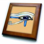 3dRose ft_167473_1 Opalite Eye of Ra Egyptian Pagan Art-Framed Tile Artwork, 8 by 8-Inch