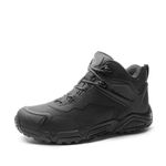 NORTIV 8 Men's Waterproof Hiking Boots Outdoor Mid Trekking Backpacking Mountaineering Shoes, Black, 9.5