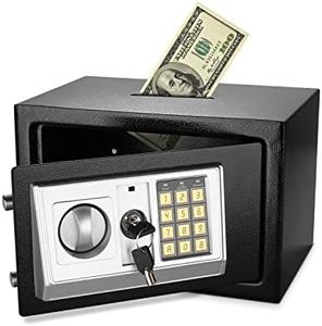 Flexzion Electronic Depository Safe Box with Drop Slot Posting Opening - Digital Keypad Combination Lock Security Cabinet for Home Office Money Documents Gun Cash Deposit Hotel (12"x8"x8")