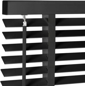 2" Cordless Wood Blind for Indoor Window,Light Filtering Horizontal Shutters,Easy to Install for Home Interior Windows Black 59.5" W x 72" H