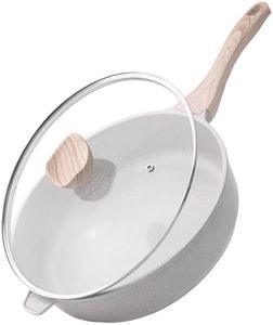 Kordisen Nonstick Ceramic Deep Frying Pan, 30 cm Non Toxic Large Skillet with Lid, Healthy Jumbo Cooker, Saute Pan for Cooking, Induction Cookware, PFOA & PFAS Free