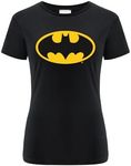 ERT Group Women's Batman 001 DC Short Sleeve T-Shirt, Black, Small