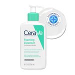 CeraVe Foaming Cleanser For Normal To Oily Skin (236ml) - Dermatologist-Developed Facewash | Non-Comedogenic And Fragrance-Free Cleansers For Acne-Prone Skin