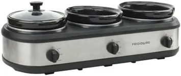 CULINARY CHEF SC3105-SS, Slow Cooker, Buffet Server 3 Pot, Food Warmer - Stainless