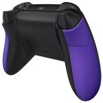 eXtremeRate Purple Performance Rubberized Grips Replacement Back Panels for Xbox Series X/S Controller, Non-Slip Diamond Texture Side Rails Handles for Xbox Core - Controller NOT Included