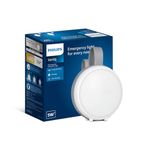 PHILIPS Ioniq 5W Portable Emergency Rechargeable LED Lantern | 3 Step Dimming Fast Charging Emergency Light for Power Cuts | Shape: Round, Colour: Grey, Pack of 1