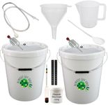 Premium 25 Litre Beer and Wine Making Starter Kit with 2 Buckets Makes 30 or 60 Bottles, Equipment Kit, Homebrewing Set for Wine, Beer, Cider and Mead Making, Basic Brewing Equipment Almost Off Grid