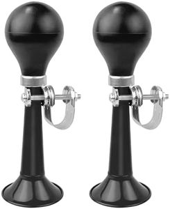 EZYoutdoor Bike Horn for Adults and Kids, Retro Metal Horn for Bike, Easy-to-Install Bicycle Accessories for Kids Bicycle, 2Pack (Black)