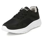 Kraasa TripStar Sports Shoes for Men | Latest Stylish Casual Sneakers for Men | Lace up Lightweight Shoes for Running, Walking, Gym, Trekking, Hiking & Party Running Shoes for Men Black UK 8