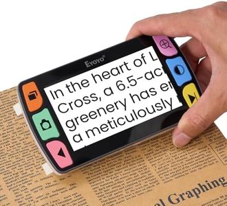 Eyoyo Portable Digital Magnifier 4.3-Inch: Electronic Video Magnifier with 6X–16X Zoom, 12 Color Modes, Rechargeable, Freeze & Snapshot, TF Card Storage, Reading Aid for Books, Labels & Seniors