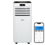 BLACK+DECKER, BXAC40023GB, 5000 BTU Portable 3-in-1 Smart Air Conditioner, Dehumidifier, Cooling Fan, Sleep Mode, 24 Hour Timer, Remote Control, White