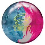 Brunswick Twist Reactive Pre-Drilled Bowling Ball, Sky Blue/Pink/Snow, 14