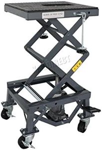 SwitZer Motorbike Hydraulic Scissor Lift with Wheels 136kg 300lbs MAX 870mm MAX 350mm MIN