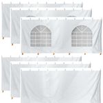 TentandTable 20 Foot x 40 Foot Party Tent Sidewall Kit | Complete 4 Wall Set - 2 Solid & 2 Cathedral Window 7' Side Walls | Fits Standard Event Canopy Tents |Tent Not Included