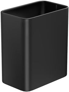 Cesun Small Bathroom Trash Can 2.1 Gallon Wastebasket, Modern Metal Garbage Can Office Waste Basket, Matte Black Stainless Steel Trash Bin for Bedroom, Home Office, Toilet, rv, Near Desk, Under Sink