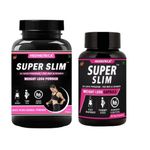 MEDINUTRICA Super Slim Herbal Weight Loss, Fat Burner, Tummy Loss, Slimming Supplement Kit For Men & Women -100 Gm & 60 Capsule
