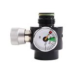 ZCTCL New Paintball Inner Thread,CO2 Cylinder Tank,On/Off Valve with 1500Psi Gauge,G1/2-14 (black)