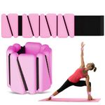 APRICA Adjustable Wrist & Ankle Weights for Women & Men, Set of 2 Wearable Wrist Weights Bracelets, 1 lbs Each, Ideal for Improving Fitness, Exercise, Walking, Jogging, Aerobics, Yoga & Pilates (PINK)