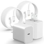 2Pack Apple iPhone Charger Fast Charging, 20W USB-C Wall Charger Block with Long Fast Charging Cable for iP14/14 Pro/14 Pro Max/13/13 Pro/12/12 Pro/12 Pro Max/11/Xs Max【MFi Certified】