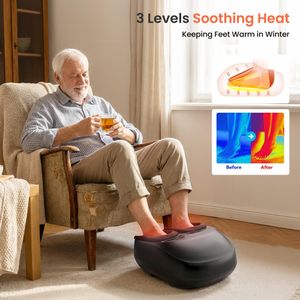 COMFIER Shiatsu Foot Massager with Heat – 3-in-1 Kneading, Vibration, Remote Control