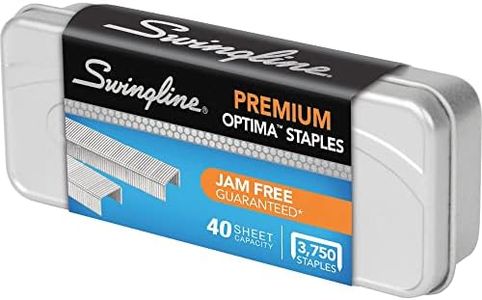 Swingline Staples, Premium for Desktop Staplers, 1/4" Length, 210/Strip, 3750/Box, Jam Free, Optima (35556)