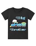 DHASIUE Boy Shirt Big Brother Trains Toddler Clothes Short Sleeve Shirts Top Kids Boy Big Bro Outfits Black 3-4 Years