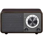 Sangean WR-7DK Cabinet Mini Bluetooth Speaker with FM Radio Tuner and Aux-in Dark Cherry/Wood