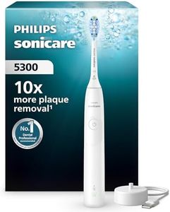 Philips Sonicare 5300 Series Electric Toothbrush - Next-Generation Sonicare Technology, Pressure Sensor, 2 Intensity Settings, SmarTimer, BrushPacer, 21-day Runtime, White, Model HX7108/05