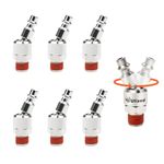 1/4" Swivel Air Plug, 6-Pack Industrial Swivel Coupler and Plug, 1/4-Inch NPT Quick Connect Male Thread, Air Hose Fittings