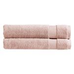 Christy Refresh Pink Bath Sheets | Set of 2 | Quick Dry | Tonal and Stylish | Soft Plush Large Bathroom Towels | Absorbent Shower Towels | 100% Cotton 550GSM | Machine Washable | Dusty Pink