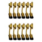 Sun Shield Heavy Duty 5 inch Door Stoppers Rubber Powerful Working with Screw/Door Stopper to Stop Door for All Door Home/Office/Hotel (Brass Gold, Pack of 12)
