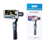 TECHNOVIEW Gimbal Stabilizer 3-Axis for All Smartphone Cell Phone Handheld Gimble Stick w/Grip Tripod Ideal for Vlogging YouTube Vlog TikTok Instagram Live Video Kit - (Black Gray)
