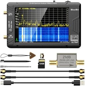 SeeSii TinySA Ultra+ ZS406 Spectrum Analyzer: 4.0 Inch 5.4GHz Handheld Tiny Frequency Analyzer with ZK06-UM 21dB LNA Module 32Gb Card—100kHz to 800MHz MF/HF/VHF UHF Input, 2025 Upgraded