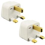 KAVANA (2 pcs) Type G UK Adaptor for Indian Pins Works in Countries Like UK/London,Scotland,Wales,Hong Kong,UAE,Singapore,Dubai,Ireland etc, Universal Travel Adaptor Power Plug