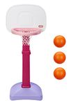 Little Tikes Easy Score Basketball Set, Pink, 3 Balls, 22.00 L x 23.75 W x 61.00 H Inches