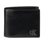 Calvin Klein Men's RFID Extra Capacity Slimfold Removable Front Pocket Wallet, Black/NEON Yellow, One Size