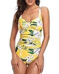 Tempt Me Women Yellow Floral Ruched