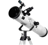 Pullox Space Hunter az 76mm Newtonian Astronomical Reflector Basic Telescope with 700 Focal Length, 175x Upto 350X Magnification