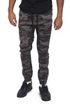Victorious Men's Drop Crotch Joggers Twill Pants - Black - Medium