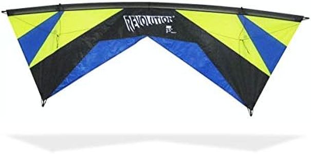 Revolution Kites EXP Sport Wing Kite with Reflex Technology (Handles/Line Set/Instruction Manual / 1 Spare Shaft) (Lime Green/Blue)