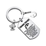 UJIMS Fishing Prayer Gifts Fishing Keychain for Dad Husband Boyfriend Grandpa Fishing Lure Jewelry Fishing Lover Gift (FishingPrayerKeychain)