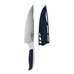 Zyliss Comfort Chef Knife,18.5cm/7.25in, Japanese Stainless Steel, Non Slip Handle, Cover for Safety, Black/White, Professional Kitchen Knife/Vegetable Knife, Dishwasher Safe