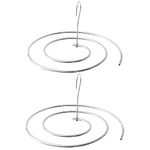 【2-Pack】 WAIKAS Spiral Sheet Hanger, 304 Stainless Steel, Space Saving Hangers for Sheets Bedspreads Coverlets Mattresses Tablecloths Sofa Covers Blankets Shawls Scarfs Capes (2-Pack)