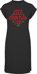 Hippowarehouse Crazy Christmas Lady t-Shirt Dress Women's Adults Nightie Nightdress Black