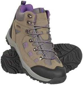 Mountain Warehouse Adventurer Womens Boots - Waterproof Rain Boots, Synthetic & Textile Walking Shoes, Added Grip Ladies Shoes - for Spring, Summer, Hiking & Trekking, Grey, 7 US